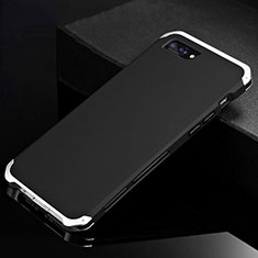 Handyhülle Hülle Luxus Aluminium Metall Tasche für Apple iPhone 7 Plus Silber und Schwarz