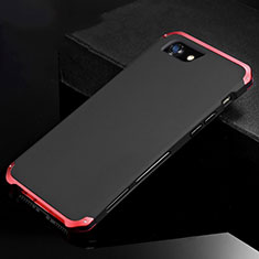 Handyhülle Hülle Luxus Aluminium Metall Tasche für Apple iPhone SE (2020) Rot und Schwarz