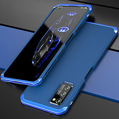 Handyhülle Hülle Luxus Aluminium Metall Tasche für Huawei Honor V30 Pro 5G Blau