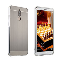 Handyhülle Hülle Luxus Aluminium Metall Tasche für Huawei Mate 10 Lite Silber