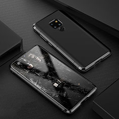 Handyhülle Hülle Luxus Aluminium Metall Tasche für Huawei Mate 20 Schwarz