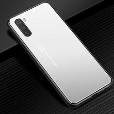 Handyhülle Hülle Luxus Aluminium Metall Tasche für Huawei Mate 40 Lite 5G Silber