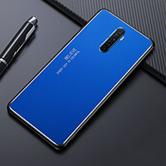 Handyhülle Hülle Luxus Aluminium Metall Tasche für Oppo Reno Ace Blau