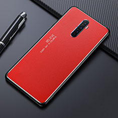 Handyhülle Hülle Luxus Aluminium Metall Tasche für Oppo Reno Ace Rot