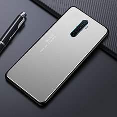 Handyhülle Hülle Luxus Aluminium Metall Tasche für Oppo Reno Ace Silber