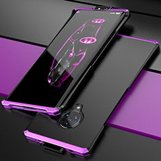 Handyhülle Hülle Luxus Aluminium Metall Tasche für Vivo Nex 3 5G Violett
