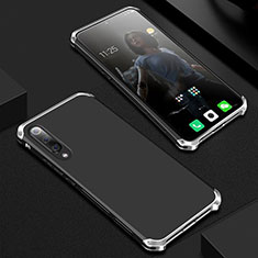 Handyhülle Hülle Luxus Aluminium Metall Tasche für Xiaomi Mi 9 Lite Silber und Schwarz