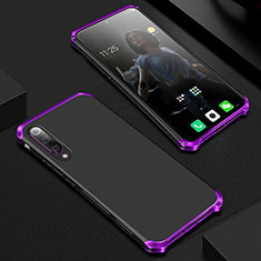 Handyhülle Hülle Luxus Aluminium Metall Tasche für Xiaomi Mi 9 Lite Violett