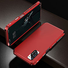 Handyhülle Hülle Luxus Aluminium Metall Tasche M01 für Huawei Honor View 30 5G Rot