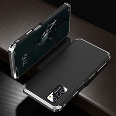 Handyhülle Hülle Luxus Aluminium Metall Tasche M01 für Huawei Honor View 30 5G Silber und Schwarz