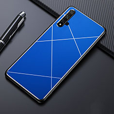 Handyhülle Hülle Luxus Aluminium Metall Tasche M01 für Huawei Nova 5 Blau