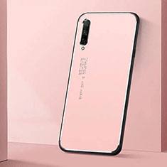 Handyhülle Hülle Luxus Aluminium Metall Tasche M01 für Huawei P Smart Pro (2019) Rosa