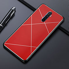 Handyhülle Hülle Luxus Aluminium Metall Tasche M01 für Oppo Reno Ace Rot