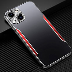 Handyhülle Hülle Luxus Aluminium Metall Tasche M05 für Apple iPhone 13 Rot