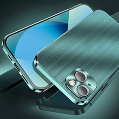 Handyhülle Hülle Luxus Aluminium Metall Tasche M06 für Apple iPhone 13 Grün