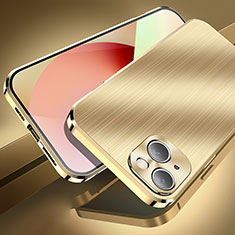 Handyhülle Hülle Luxus Aluminium Metall Tasche M06 für Apple iPhone 13 Mini Gold