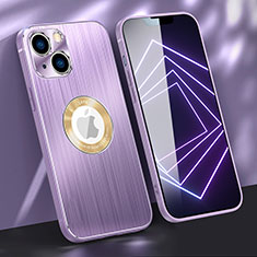 Handyhülle Hülle Luxus Aluminium Metall Tasche M08 für Apple iPhone 13 Mini Violett