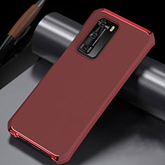 Handyhülle Hülle Luxus Aluminium Metall Tasche N02 für Huawei P40 Pro Rot