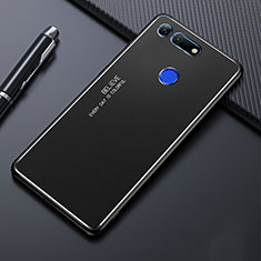 Handyhülle Hülle Luxus Aluminium Metall Tasche T01 für Huawei Honor V20 Schwarz