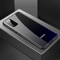 Handyhülle Hülle Luxus Aluminium Metall Tasche T01 für Huawei Honor V30 5G Schwarz