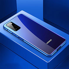 Handyhülle Hülle Luxus Aluminium Metall Tasche T01 für Huawei Honor View 30 5G Blau