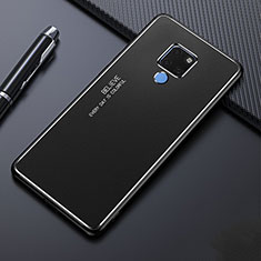 Handyhülle Hülle Luxus Aluminium Metall Tasche T01 für Huawei Mate 20 Schwarz