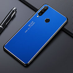 Handyhülle Hülle Luxus Aluminium Metall Tasche T01 für Huawei Nova 4e Blau