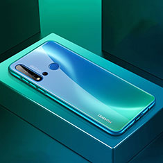 Handyhülle Hülle Luxus Aluminium Metall Tasche T01 für Huawei Nova 5i Cyan