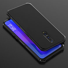 Handyhülle Hülle Luxus Aluminium Metall Tasche T01 für Oppo R17 Pro Schwarz