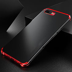 Handyhülle Hülle Luxus Aluminium Metall Tasche T01 für Oppo RX17 Neo Rot