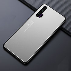 Handyhülle Hülle Luxus Aluminium Metall Tasche T02 für Huawei Honor 20 Pro Silber