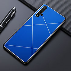 Handyhülle Hülle Luxus Aluminium Metall Tasche T02 für Huawei Honor 20S Blau