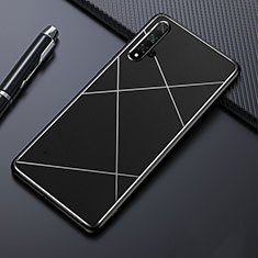 Handyhülle Hülle Luxus Aluminium Metall Tasche T02 für Huawei Honor 20S Schwarz