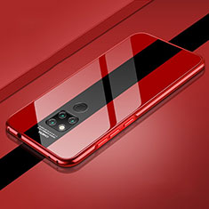 Handyhülle Hülle Luxus Aluminium Metall Tasche T02 für Huawei Mate 20 X 5G Rot