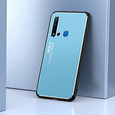 Handyhülle Hülle Luxus Aluminium Metall Tasche T02 für Huawei P20 Lite (2019) Blau