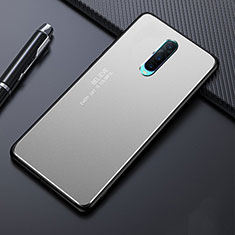 Handyhülle Hülle Luxus Aluminium Metall Tasche T02 für Oppo RX17 Pro Silber