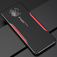 Handyhülle Hülle Luxus Aluminium Metall Tasche T02 für Xiaomi Redmi K30 Pro Zoom Rot