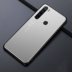 Handyhülle Hülle Luxus Aluminium Metall Tasche T02 für Xiaomi Redmi Note 8T Silber