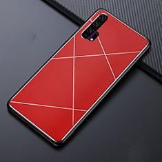 Handyhülle Hülle Luxus Aluminium Metall Tasche T03 für Huawei Honor 20 Pro Rot