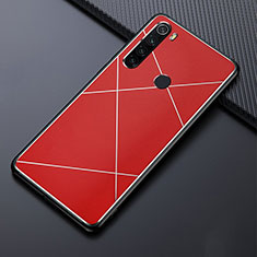 Handyhülle Hülle Luxus Aluminium Metall Tasche T03 für Xiaomi Redmi Note 8 Rot