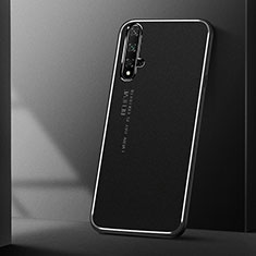 Handyhülle Hülle Luxus Aluminium Metall Tasche T04 für Huawei Nova 5T Schwarz