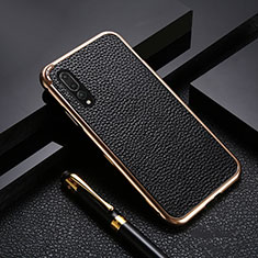 Handyhülle Hülle Luxus Aluminium Metall Tasche T04 für Huawei P20 Pro Gold und Schwarz