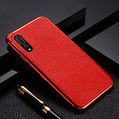 Handyhülle Hülle Luxus Aluminium Metall Tasche T04 für Huawei P20 Pro Rot