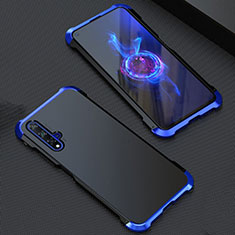 Handyhülle Hülle Luxus Aluminium Metall Tasche T05 für Huawei Nova 5T Blau