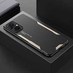 Handyhülle Hülle Luxus Aluminium Metall und Silikon Rahmen Tasche für OnePlus Nord N20 5G Gold