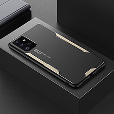 Handyhülle Hülle Luxus Aluminium Metall und Silikon Rahmen Tasche für Samsung Galaxy A72 5G Gold