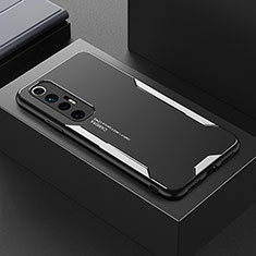 Handyhülle Hülle Luxus Aluminium Metall und Silikon Rahmen Tasche für Xiaomi Mi 10S 5G Silber