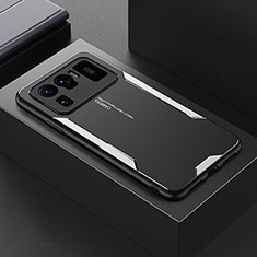 Handyhülle Hülle Luxus Aluminium Metall und Silikon Rahmen Tasche für Xiaomi Mi 11 Ultra 5G Silber