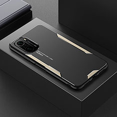 Handyhülle Hülle Luxus Aluminium Metall und Silikon Rahmen Tasche für Xiaomi Mi 11i 5G Gold