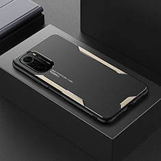 Handyhülle Hülle Luxus Aluminium Metall und Silikon Rahmen Tasche für Xiaomi Mi 11X 5G Gold